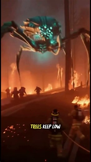 A short video showing the chaos and destruction around the spider.