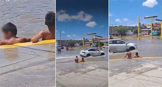 Captan a niños dándose un baño en Piura, pero singular detalle es viral en TikTok: "Y con ola jajaja"