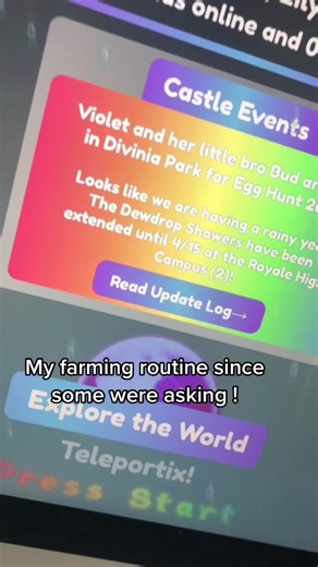 u can only get 100k a day if u have gamepasses sorry! #royalehigh #fyp #farming #farmingroutineroyalehigh