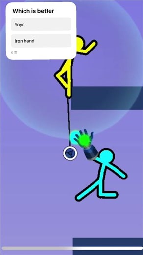 Stickman fight:Iron hand VS Yoyo #stickman #highlights#stickmanfight