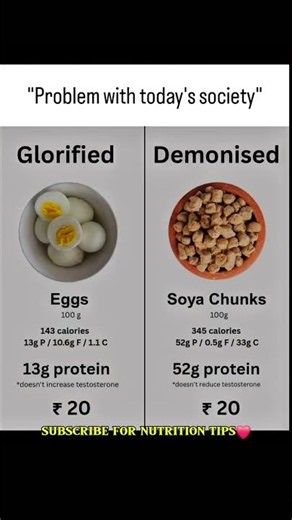 eggs vs Soya Chunks #eggs #soyachunks #health #protein #healthylifestyle #gym