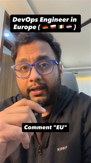 Avyay Pratyush on Instagram: "DevOps Engineer in Europe (Germany🇩🇪, Poland🇵🇱, Ireland🇮🇪, Netherland🇳🇱) Comment "EU" for the detail to move Europe🚀 (Jobs in Europe, DevOps Engineer, European job market, How to get a job in europe, Germany, Ireland, Polnad, Netherland, Software engineer, Skilled professionals, Jobs, Abroad) #devops #europejobs #job #softwareengineering #explorepage"