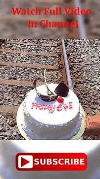 🚆 Train Crushes Cake Pastries 🎂 | Giant Cream Explosion Experiment | Satisfying Slow Motion