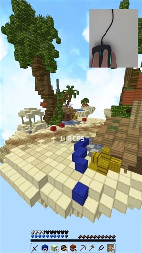 I WON THIS GAME WITH AN INVERTED MOUSE #minecraft #shorts #bedwars