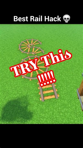 Best Railway Track On Minecraft Try this #shoetfeed #minecraft #memeclip #try