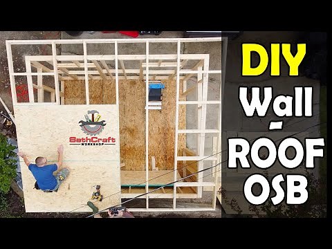 10x12 Shed Wall and Roof Sheathing [Tyvek Home Wrap and Window Cutout]