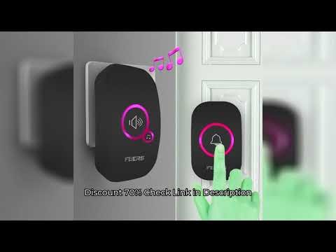 Fuers Wireless Doorbell Waterproof Welcome Chime Home Door Bell Intelligent 32 Songs Smart Alarm Wit