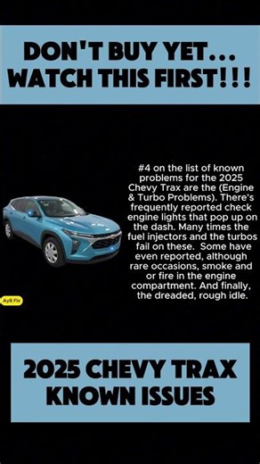2025 Chevy Trax Engine & Turbo Problems #shorts