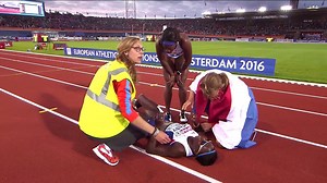Great champion ✅ Great respect ✅ In her moment of #ECH2016 glory, Dafne Schippers takes the time to check on an injured Desiree Henry... | European Athletics