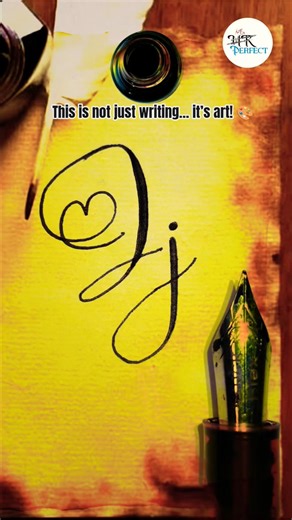 viral art J ❤️ #calligraphy #art #trending #viral #foryou #youtubeshorts #youtube #shortvideo #reel