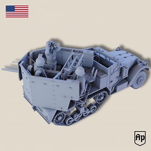 M15 MGMC Halftrack W 2 Crew and Driver WW2 US 28 Mm 20 Mm 15 Mm Bolt Action Tabletop Wargaming Historical Warlord Vehicle 3D Printed Resin - Etsy