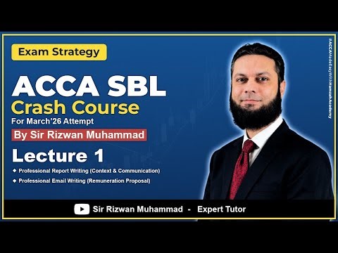 ACCA SBL | Lecture 1 | Crash course