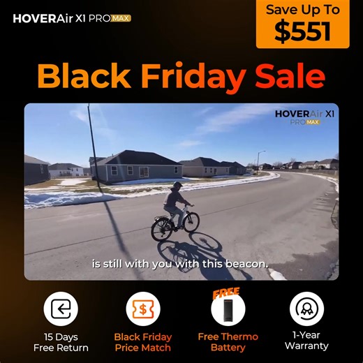 💥 Black Friday Price Match Guarantee Now! ⚡ SAVE $551 Free Thermo Battery ❄️ Ready for the Slopes? The Cold-Weather Certified Ski Bundle is Ready! 🎬 Master cinematic shots, including Dolly Zoom, with built-in flight modes 📸 Capture breathtaking 8K@30fps FUHD footage 🏞️ OmniTerrain Capability means you fly smoothly over water, snow, and challenging environments 🎒 Pocket-sized (192g), no FAA registration required. Just launch and go! ⛷️ Auto-Follow at speeds up to 26mph (42km/h) for flawless 