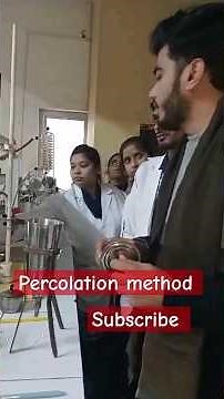 percolation method || how to do extration through percolation method ||| #viral #chemistry