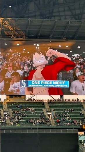 POV: Luffy sighting on the JumboTron during ONE PIECE Night with the Seattle Mariners! #ONEPIECE