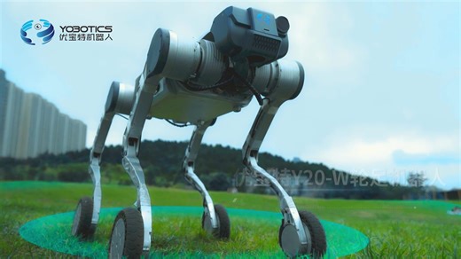 优宝特重磅推出Y20-W轮式四足机器人，智能灵巧、性能澎湃