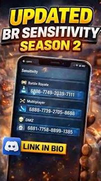 Best Sensitivity For Battle Royale Season 2 #codm #codmobile #codmbrtipsandtricks #callofdutymobile