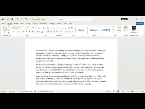 code to write a inbuilt paragraph in word