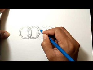 How to draw artistic Audi car logo 3D | AUDI CAR