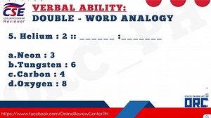 CSE REVIEW 2025 | DOUBLE WORD ANALOGY #OnlineReviewCenter #CSE | ORC Online Review PH