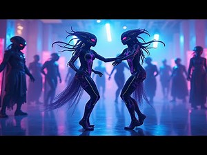 Epic Alien Dance Party: Futuristic Sci-Fi Rave Under Neon Skies 🌌👽 | A Music Video 🎶