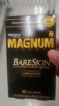 TROJAN MAGNUM LARGE BARESKIN LUBRICANT LATEX CONDOMS 10 COUNT