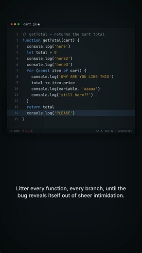 How to debug your code like a senior developer.
