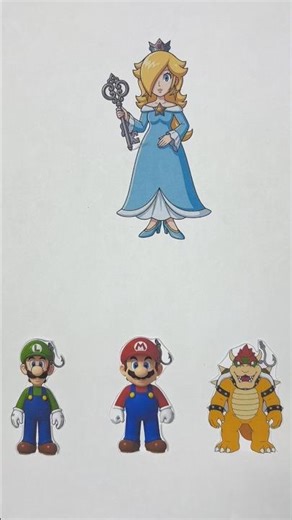 Super Mario Galaxy Mario Luigi Rosalina Correct Rope Connect Paper Art #supermariobros #papercraft