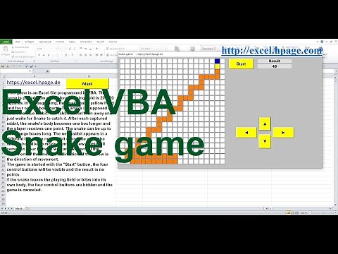 Snake game in Excel VBA