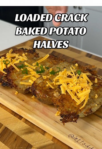 Loaded Crack Baked Potato Halves Recipe