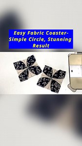Easy Fabric Coaster-Simple Circle, Stunning Result #FabricCoasters #coasters #teacoaster #watercoaster #placemat #patchworklovers #FriendshipDay #HandmadeWithLove #easycraft #diygiftsandcrafts #crafts #selfimprovementdaily #handcraft #howto | All Girls' Things