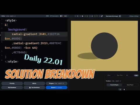 Css Battle daily solution breakdown 22.01.26