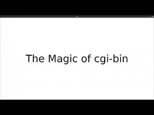 The Magic of cgi-bin