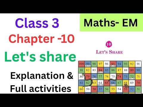Class 3 Maths Chapter 10 Let's share explanation and full Activities| #class3maths #class3 #std3