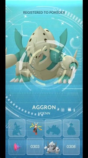 Shiny Aggron Mega Evolution 🥶🥶 #pokemongo #pokemon