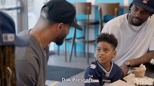 Aaiden Diggs finally got to meet Dak, but he was still a little confused. 😂 Dallas Cowboys | #HardKnocks | Hard Knocks
