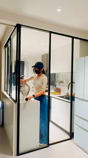 4.3K views · 24 reactions | Designed a modern kitchen partition that perfectly blends beauty and purpose!  From open living to private cooking zone — this setup brings elegance, peace, and that subtle luxury every home deserves. 狼 | Anil Kumar Dharaiya | Facebook