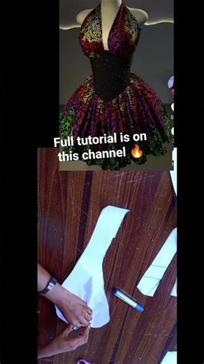 detailed tutorial on this stylish under bust basque gathered dress is on this channel 🔥