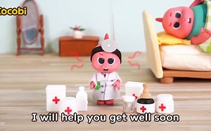 可可贝Cocobi英语儿歌动画系列 Monster In My Belly Song 肚子里有怪兽！