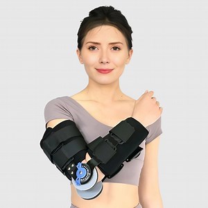 [Hot Item] Hinged ROM Elbow Brace Adjustable Angle Post Op Elbow Brace Stabilizer Splint Arm Orthosis Injury Recovery Support