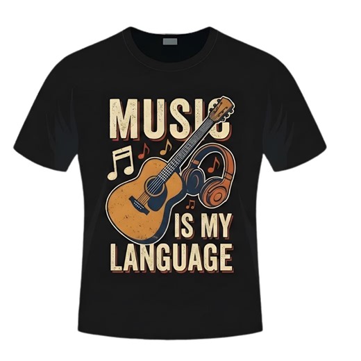 Music is My Language T-shirt PNG, Music Lover Graphic Tee Design, Musical Instruments Clipart, Singing Notes, DJ Festival Shirt, Band Merch - Etsy