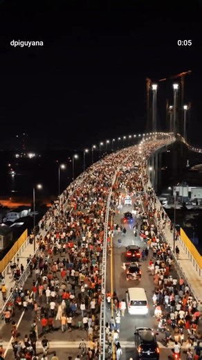Progress Guyana 🇬🇾✨ The Opening of the New Demerara Harbour Bridge 🌉. Which will officially be called The Bharatt Jagdeo Demerara River Bridge 🌉 Video Credits Department of Public Information (DISCLAIMER❗) We do not own the rights to the music or video content. #Guyana #HGPTV #entertainmentreels #progress | HGP Nightly News