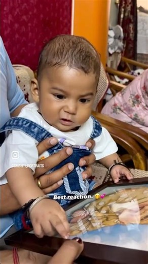 Pov: Baby reacts to your Painting 🍼 #babypainting #babyreaction #babydrawing #reactionvideo #art