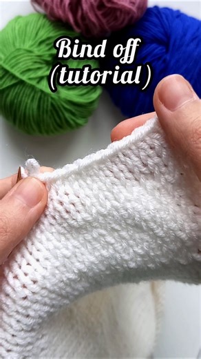 Bind off (tutorial) #crochet #knitting #knittingtutorials #crochettutorial #knitted #knit #diy