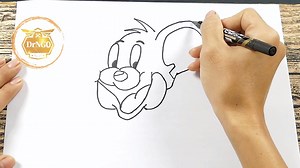How to draw JERRY using How to turn words into a cartoon | Dr.NGO