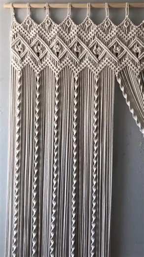 Handmade Macrame Curtain: Boho Room Divider, Natural Cotton Decor - Etsy