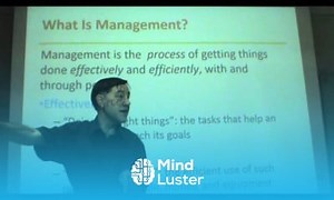 Mind Luster - Learn Principles of Management Lecture 01