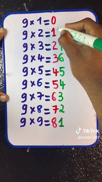 Astuce multiplication de la table de 9#creatorsearchinsights #multiplication #maths #tablede9 #mathshack