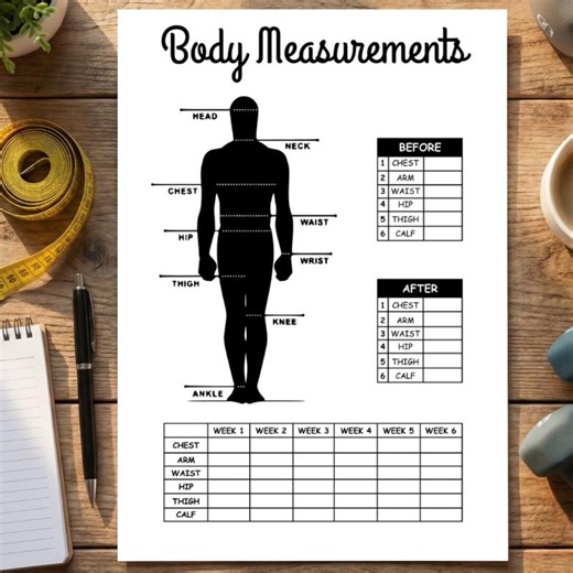 Body Measurement Tracker Printable, Weight Loss Chart & Weekly Fitness Planner, BMI Tracking Sheet, Health Journal, Instant Download - Etsy Australia