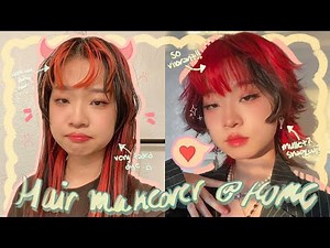 an at home hair transformation!! ☆ cutting + dyeing my hair